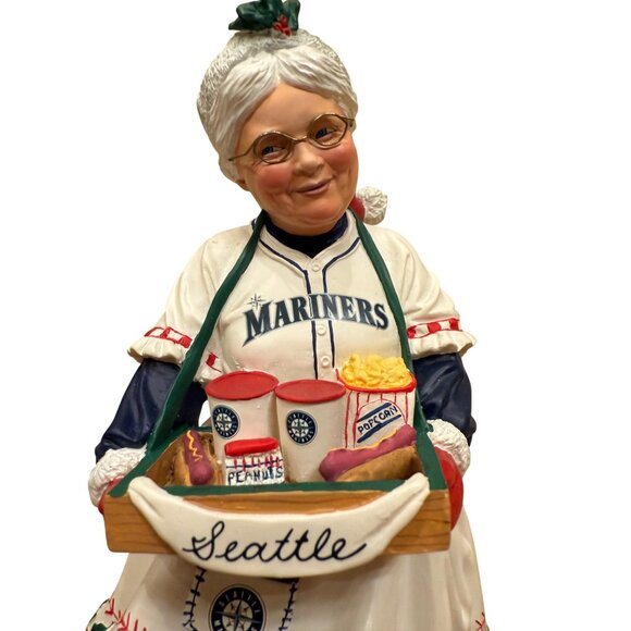 Christmas Seattle Mariners Mrs. Claus & Child Figurine - Picture 5 of 7